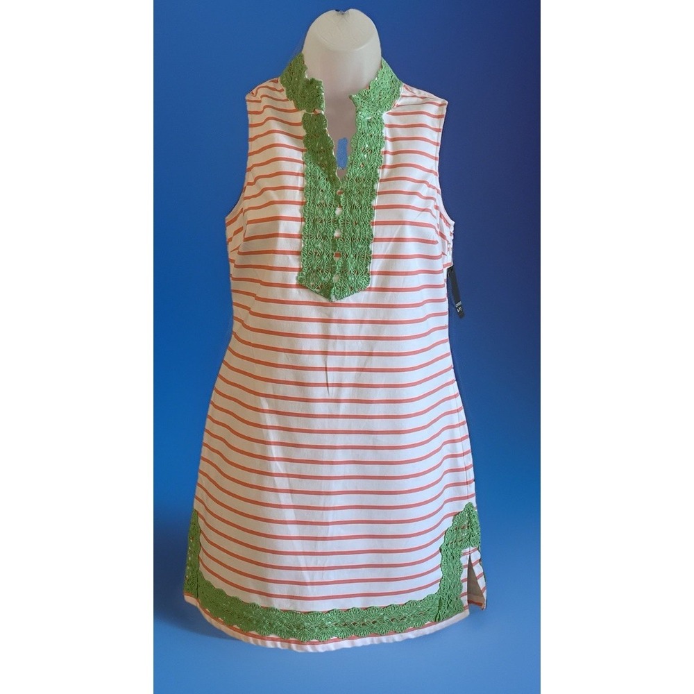 New Crown And Ivy Size 2 Petite Sleeveless Summer Dress Coral Crochet 2P $89